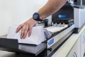 Druck und Kuvertierung